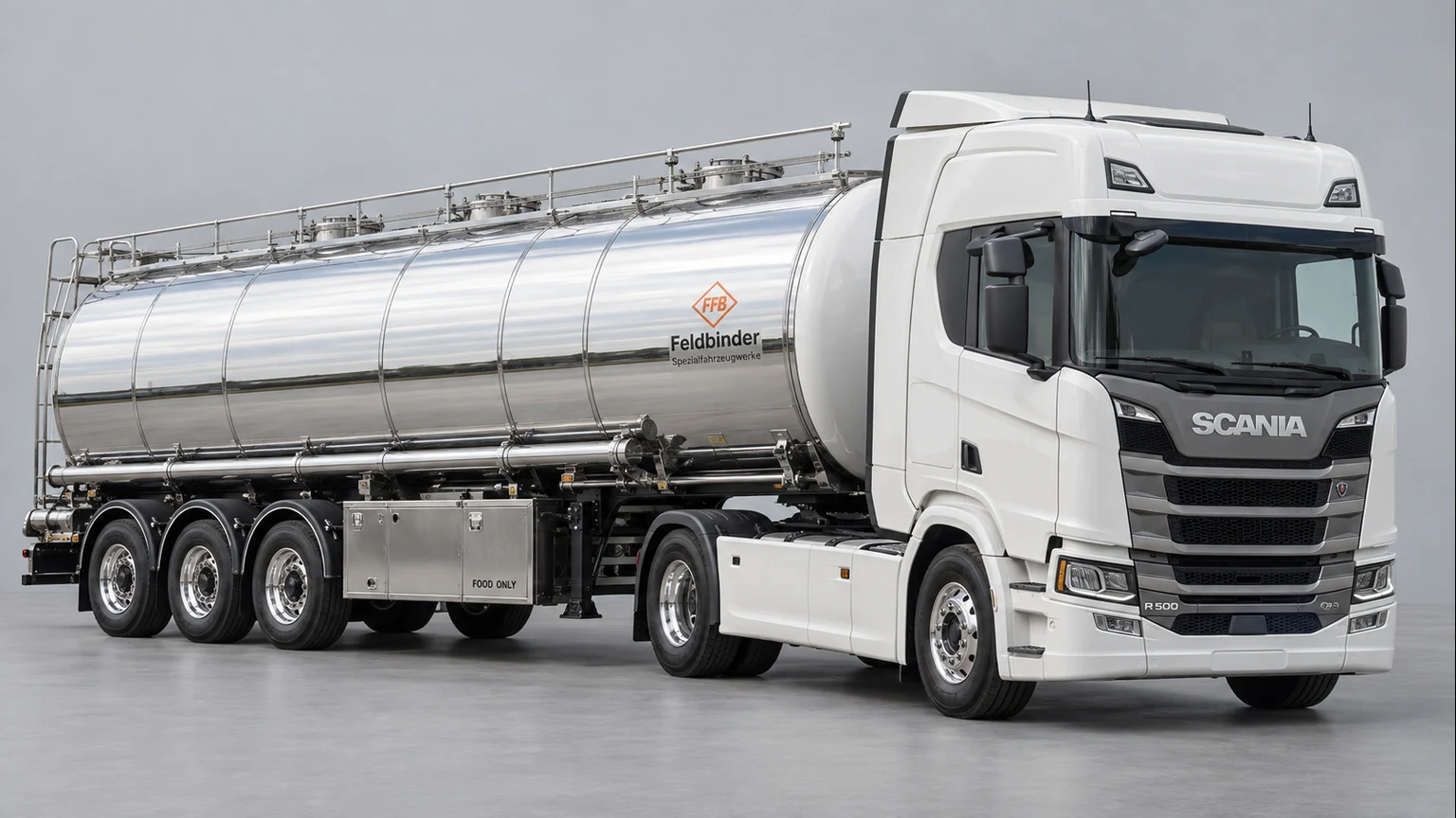 Scania R 500 çekici ve Feldbinder TSA LM referanslı tanker; temsili görsel